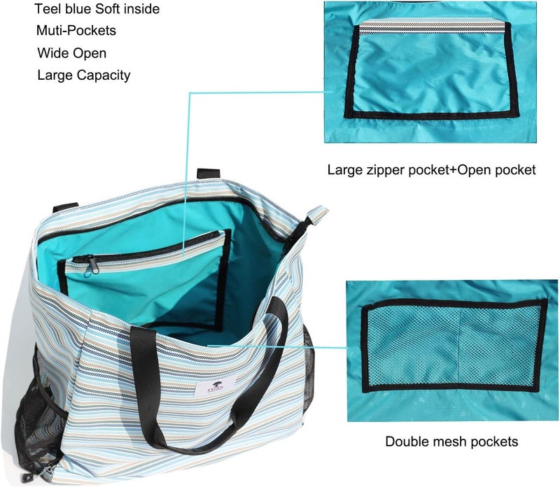 ESVAN Yoga Mat Bag Yoga Tote Carrier Shoulder Bag Carryall Tote for Office,Yoga,Pilates,Travel,Beach and Gym - Image 3